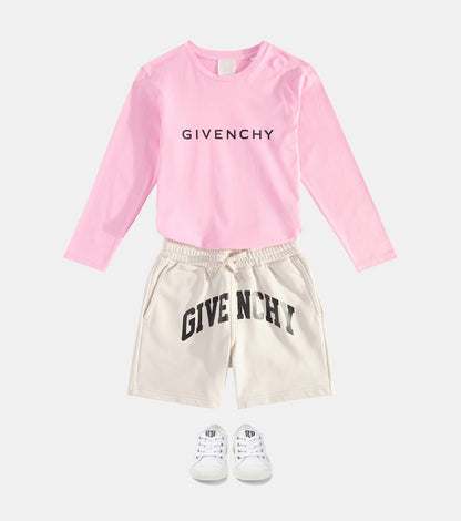Logo cotton jersey top