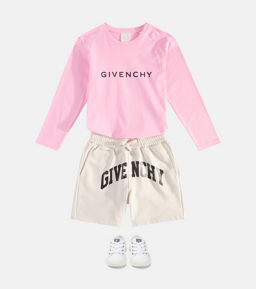 Logo cotton jersey top