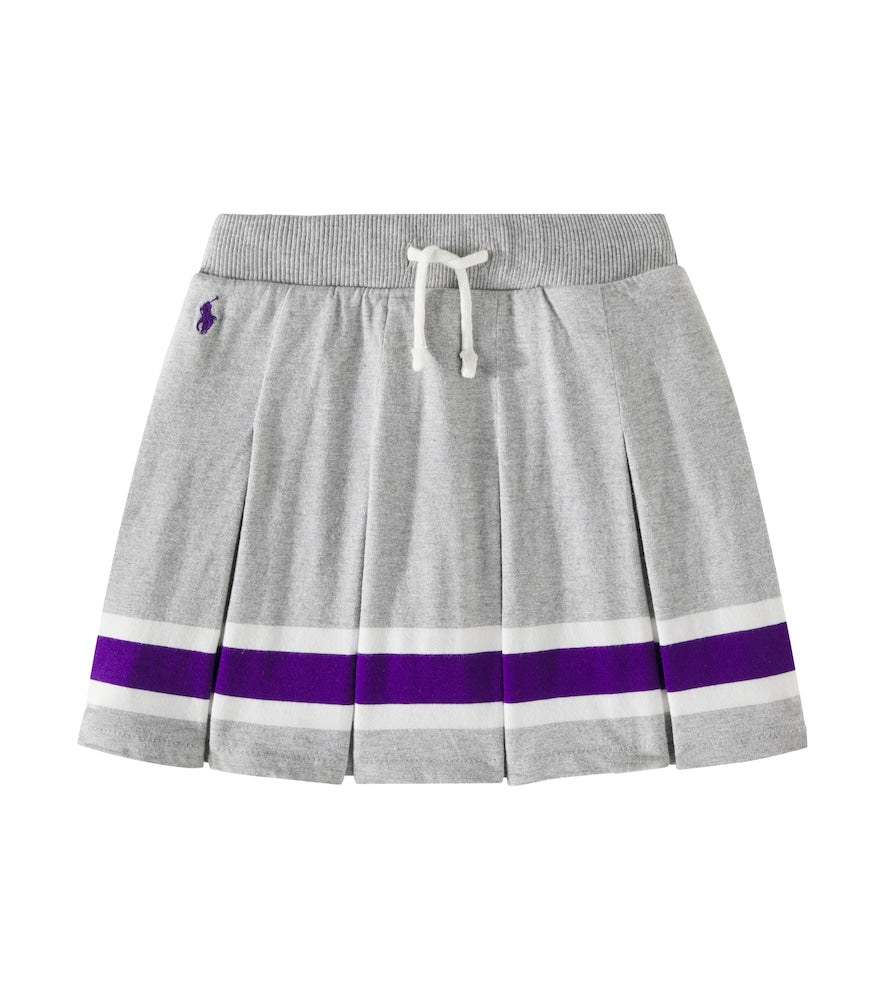 Pleated cotton skirt