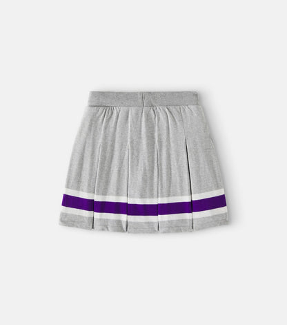 Pleated cotton skirt