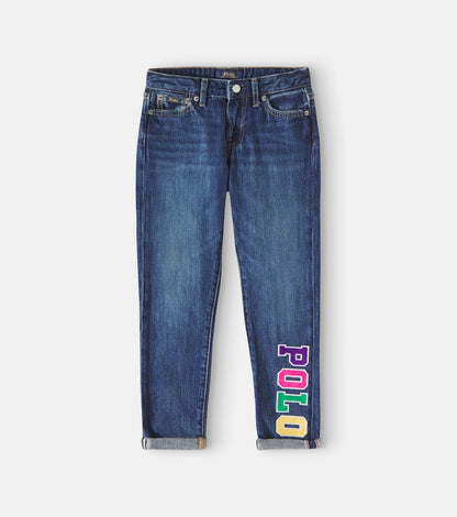 Logo printed jeans
