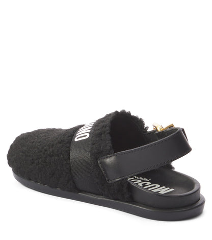 Logo slingback clogs