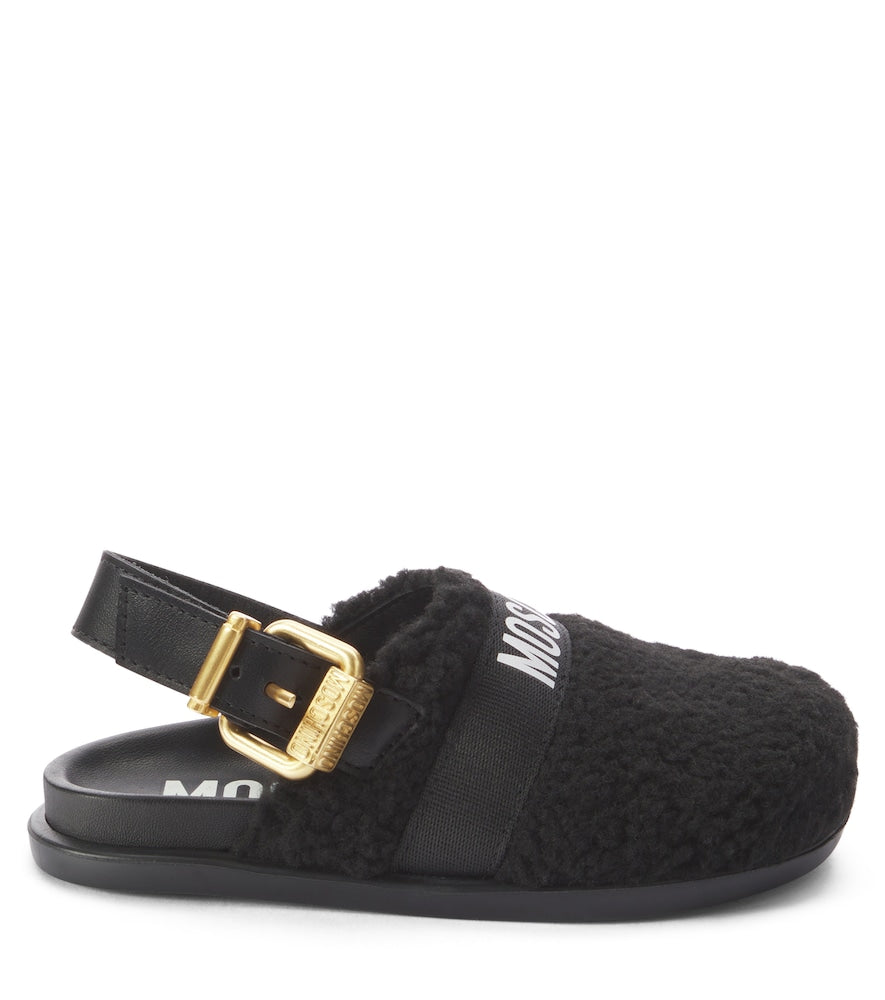 Logo slingback clogs