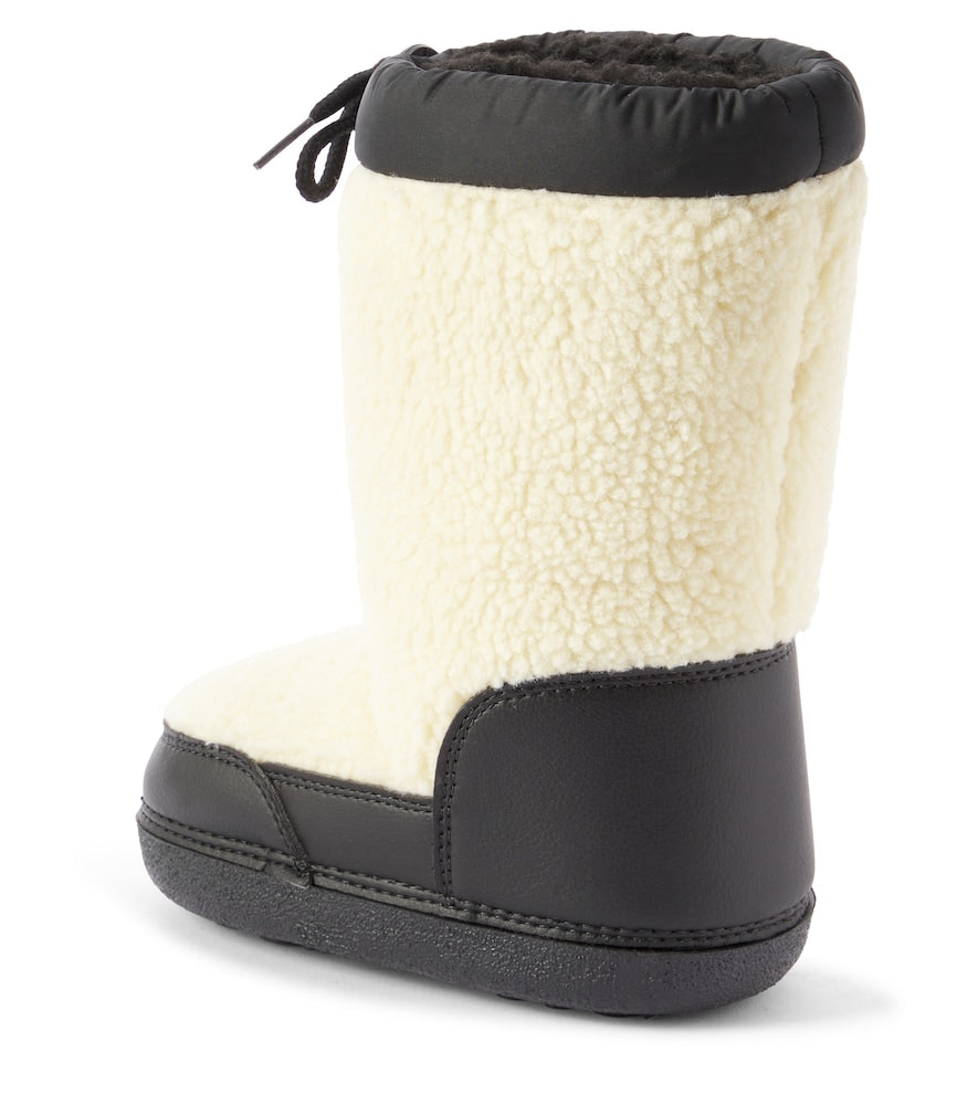 Faux shearling-lined snow boots