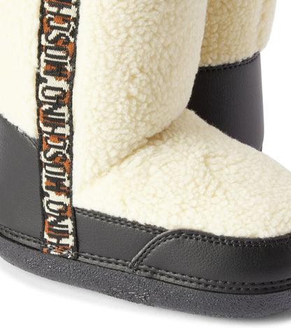 Faux shearling-lined snow boots
