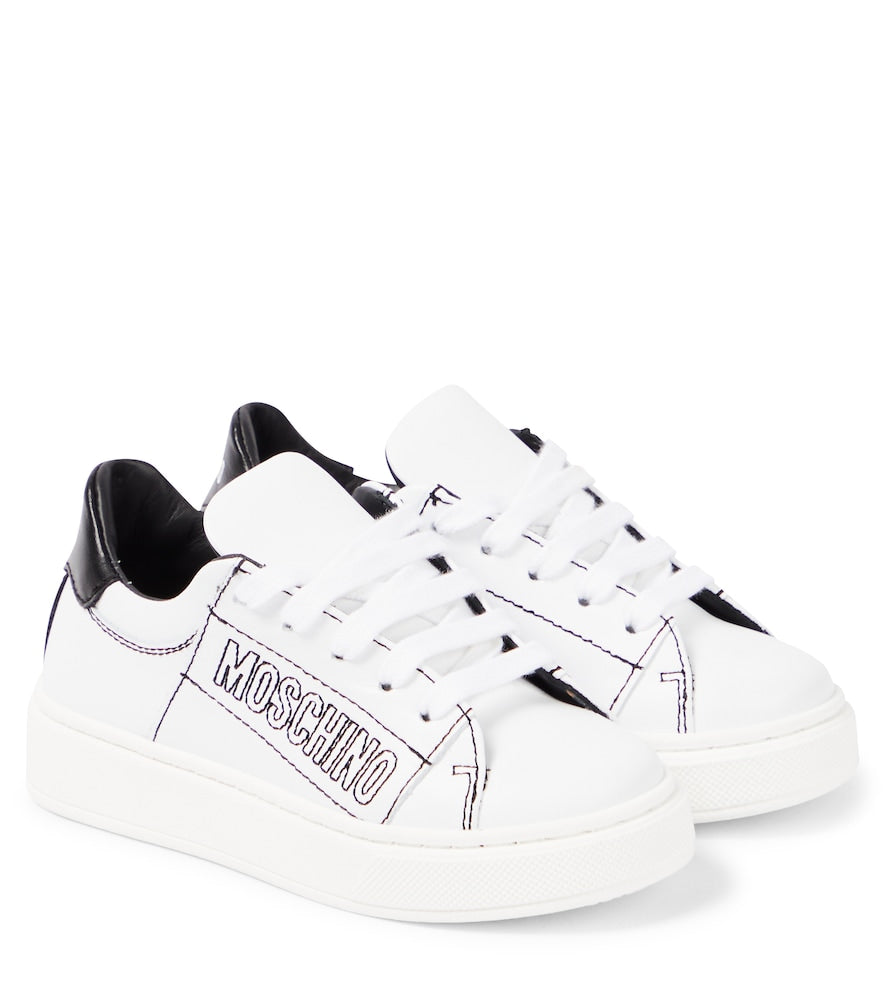 Logo leather sneakers