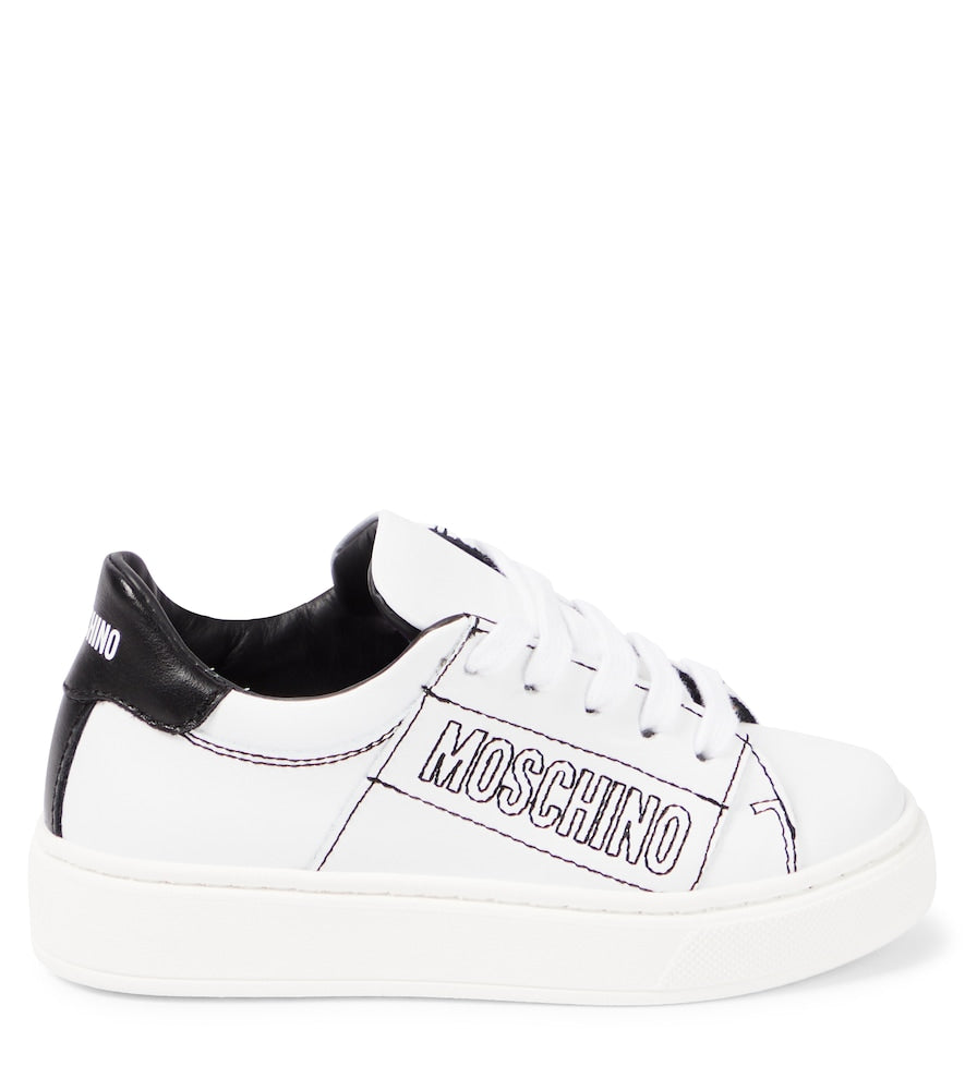 Logo leather sneakers