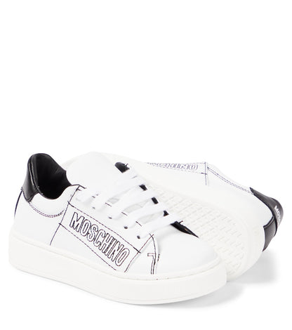 Logo leather sneakers