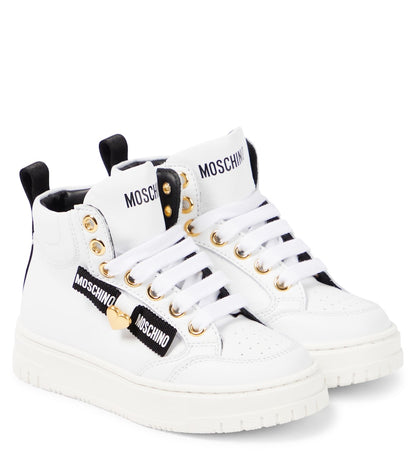 Logo leather sneakers