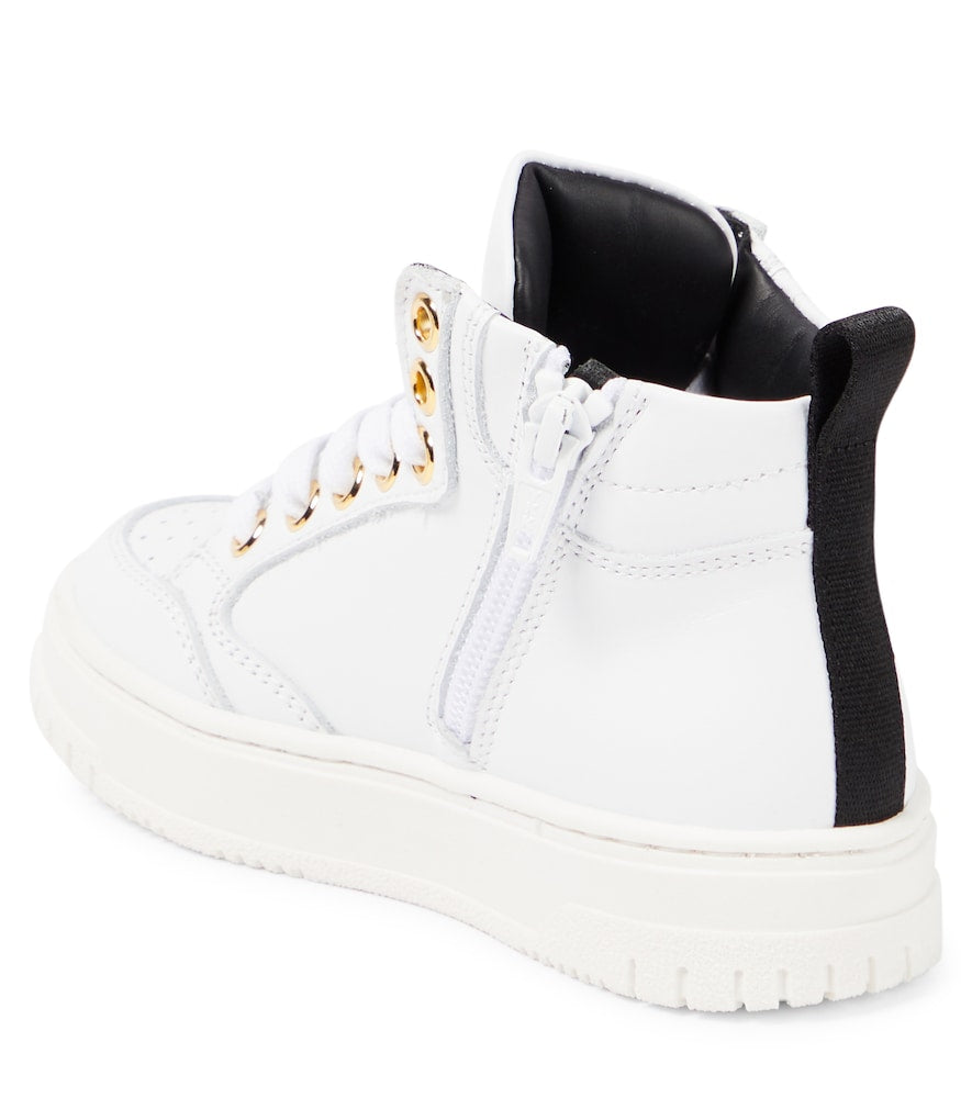 Logo leather sneakers