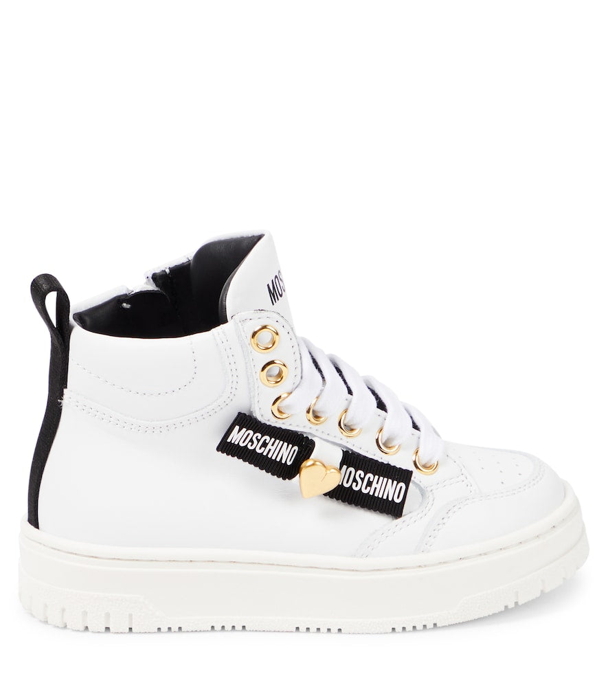 Logo leather sneakers