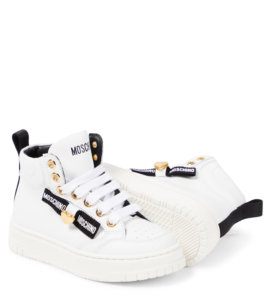 Logo leather sneakers