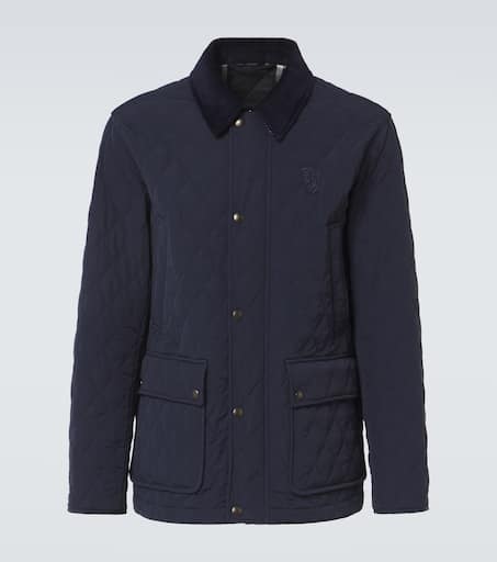Corduroy-trimmed field jacket