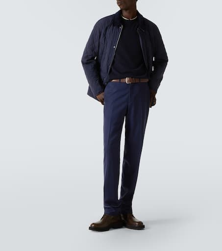 Corduroy-trimmed field jacket