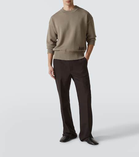 Cotton and wool sweater