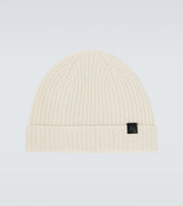 Ribbed-knit cashmere beanie