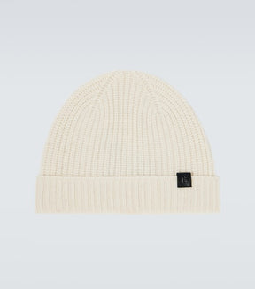 Ribbed-knit cashmere beanie