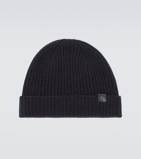 Ribbed-knit cashmere beanie