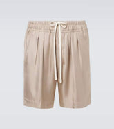 Silk twill shorts