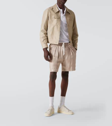 Silk twill shorts