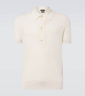 Cotton and silk polo shirt