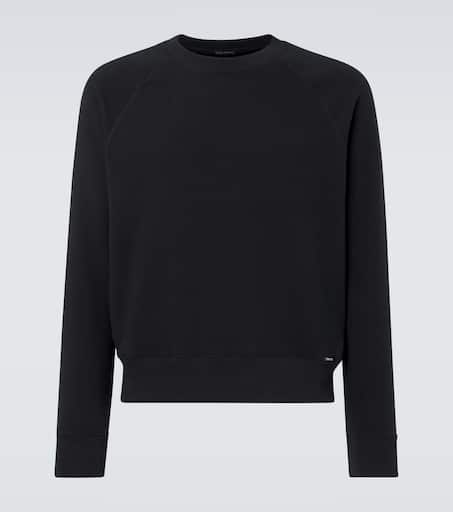 Cotton-blend jersey sweatshirt