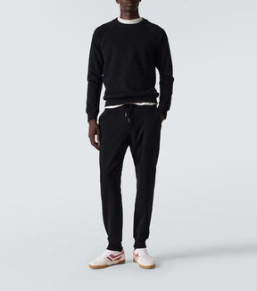 Cotton-blend jersey sweatshirt