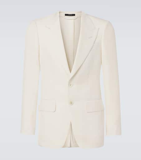 Shelton wool, silk, and linen blazer