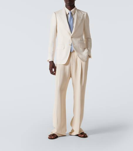 Shelton wool, silk, and linen blazer