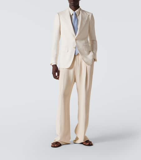 Shelton wool, silk, and linen blazer