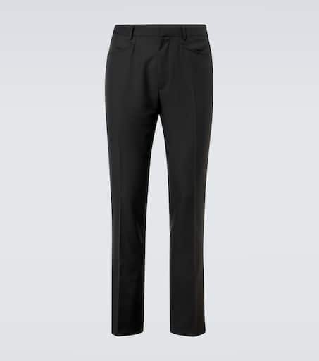 Dyllan wool and mohair twill slim pants