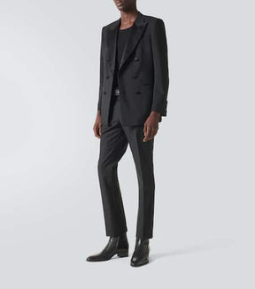 Dyllan wool and mohair twill slim pants