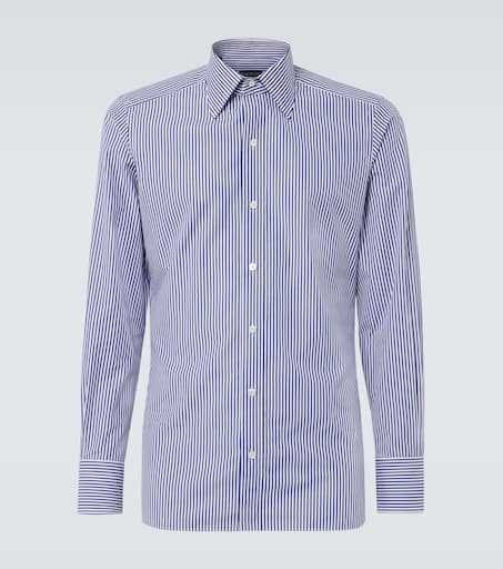 Bengal stripe cotton-blend shirt