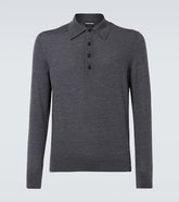 Wool polo sweater