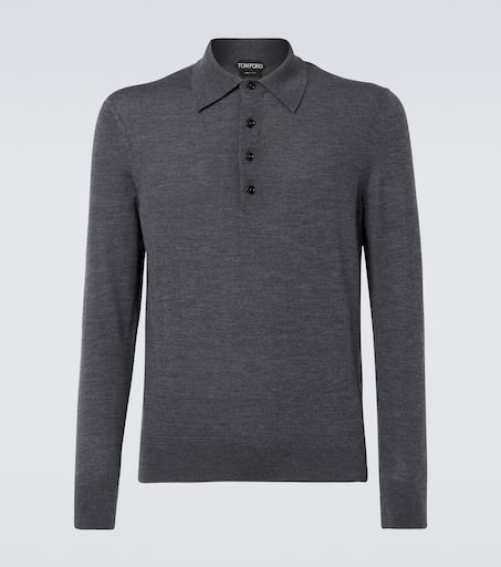 Wool polo sweater