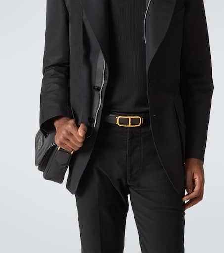 Stadium T leather belt