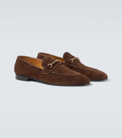 Liam chain-detail suede loafers