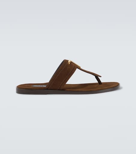 Brighton TF suede thong sandals
