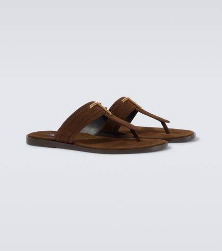 Brighton TF suede thong sandals