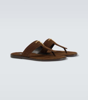 Brighton TF suede thong sandals
