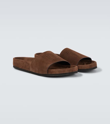 Harris suede slides