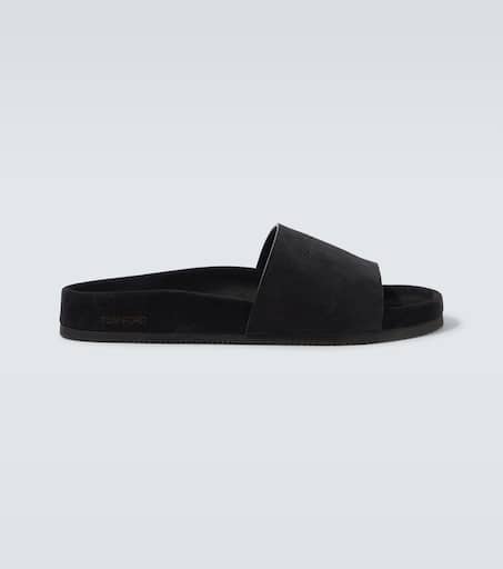 Harris suede slides