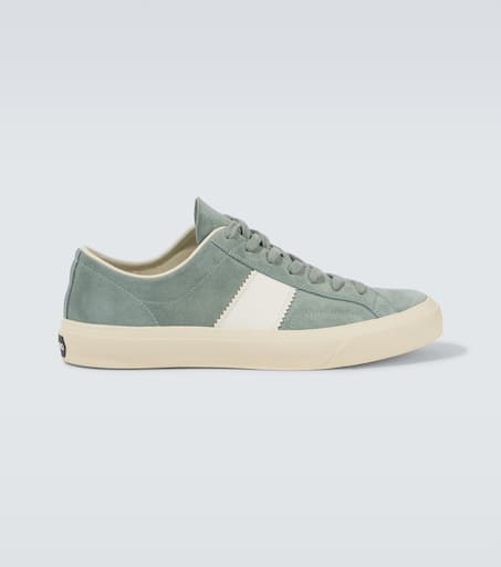 Cambridge leather-trimmed suede sneakers