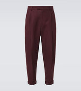 Linen tapered pants