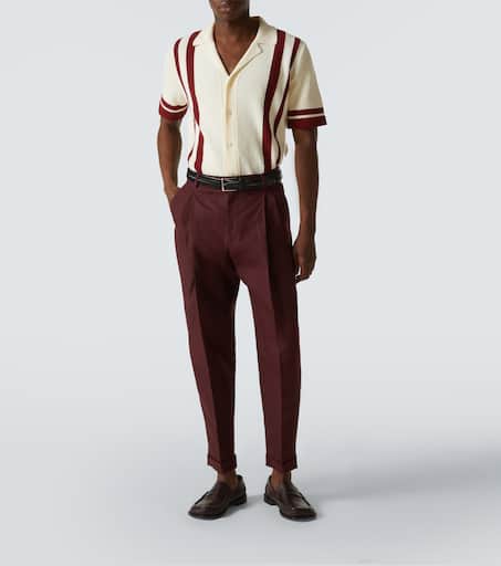 Linen tapered pants