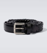 Braided leather belt