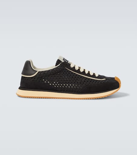 DG Cushion suede-trimmed sneakers