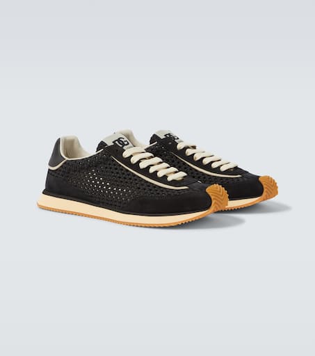 DG Cushion suede-trimmed sneakers