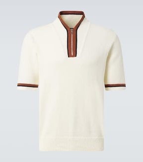 Cotton-blend polo shirt