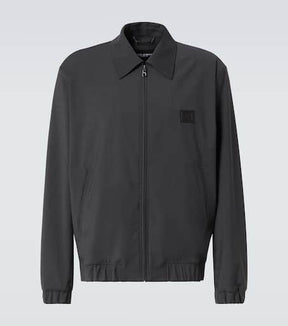 Wool-blend blouson